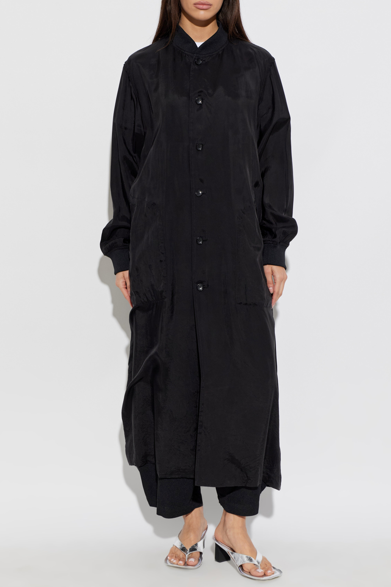 Black Coat with printed logo Comme des Garçons Black - Vitkac France